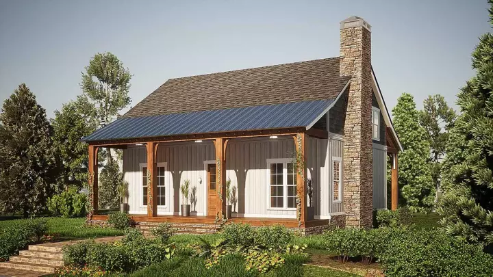 Country house plans 12-1593 - front exterior, 1,764 sq ft, 3 bed, 2 bath house plans | Monster House Plans