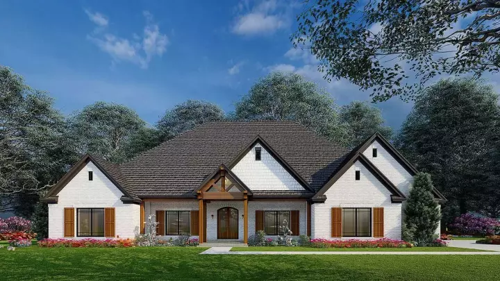 Traditional house plans 12-1611 - front exterior, 3,358 sq ft, 4 bed, 3 bath house plans | Monster House Plans