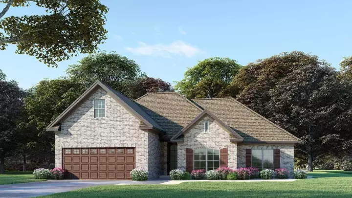 European house plans 12-1629 - front exterior, 1,687 sq ft, 3 bed, 2 bath house plans | Monster House Plans