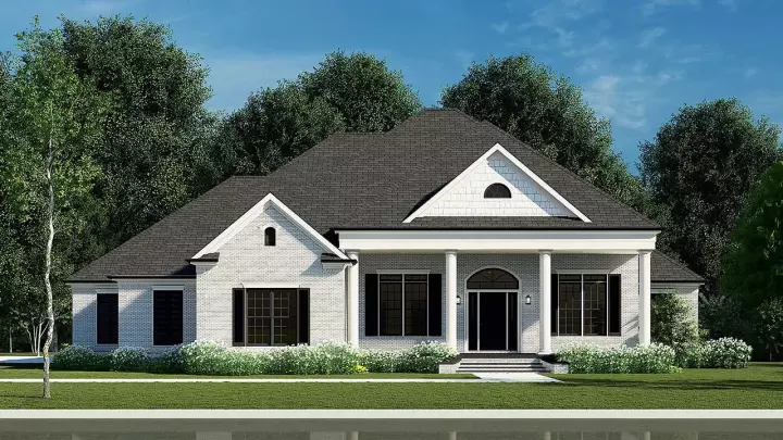 Southern house plans 12-1636 - front exterior, 2,700 sq ft, 4 bed, 3 bath house plans | Monster House Plans