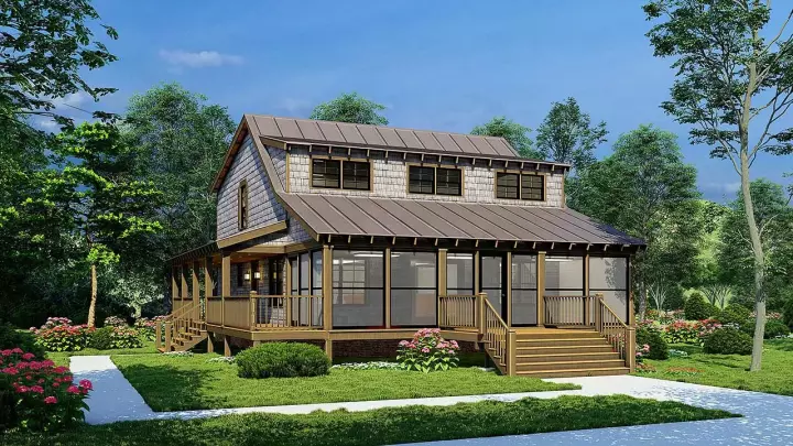 Country house plans 12-1642 - front exterior, 2,013 sq ft, 3 bed, 2 bath house plans | Monster House Plans