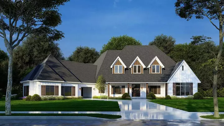 Country house plans 12-1655 - front exterior, 6,040 sq ft, 6 bed, 6 bath house plans | Monster House Plans