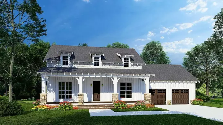 Country house plans 12-1657 - front exterior, 1,773 sq ft, 3 bed, 2 bath house plans | Monster House Plans