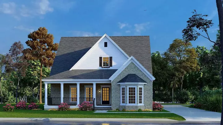 Traditional house plans 12-1660 - front exterior, 2,729 sq ft, 4 bed, 3 bath house plans | Monster House Plans