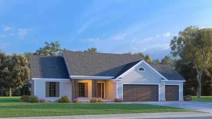 Traditional house plans 12-1669 - front exterior, 1,632 sq ft, 3 bed, 2 bath house plans | Monster House Plans