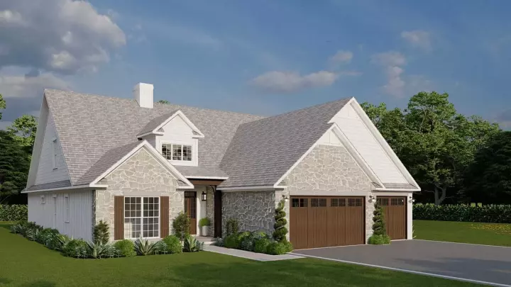 Traditional house plans 12-1680 - front exterior, 2,006 sq ft, 4 bed, 3 bath house plans | Monster House Plans