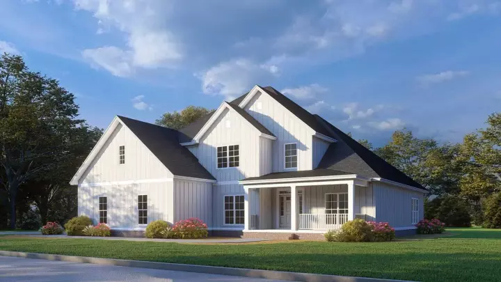 Farmhouse house plans 12-1682 - front exterior, 2,939 sq ft, 5 bed, 3 bath house plans | Monster House Plans
