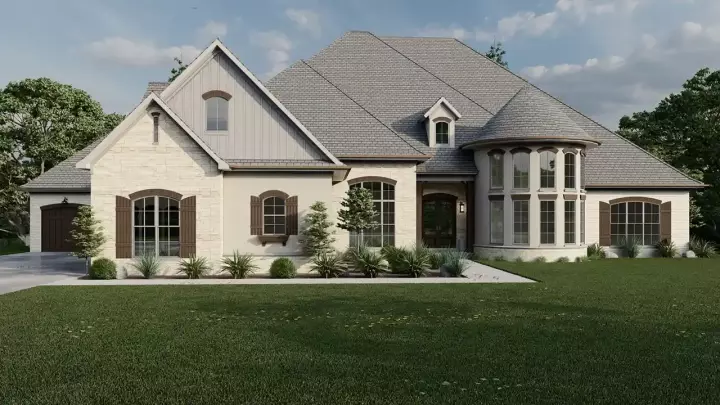 European house plans 12-1684 - front exterior, 8,769 sq ft, 6 bed, 7 bath house plans | Monster House Plans