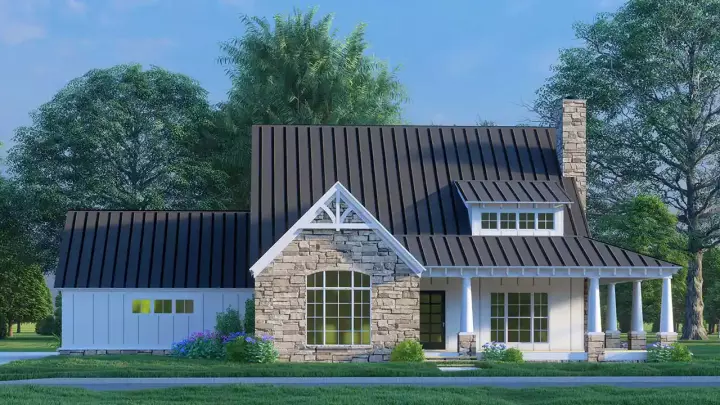 Modern Farmhouse house plans 12-1694 - front exterior, 2,278 sq ft, 3 bed, 2 bath house plans | Monster House Plans