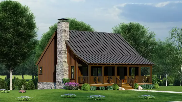 Country house plans 12-1708 - front exterior, 1,661 sq ft, 3 bed, 2 bath house plans | Monster House Plans