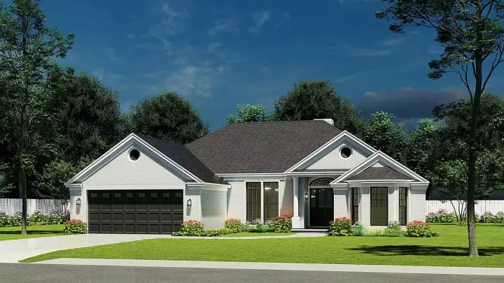 Traditional house plans 12-172 - front exterior, 1,758 sq ft, 3 bed, 2 bath house plans | Monster House Plans