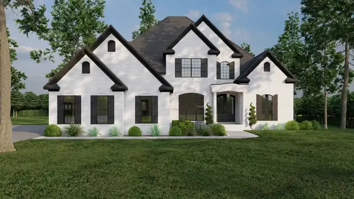 Traditional house plans 12-1724 - front exterior, 4,996 sq ft, 5 bed, 4 bath house plans | Monster House Plans