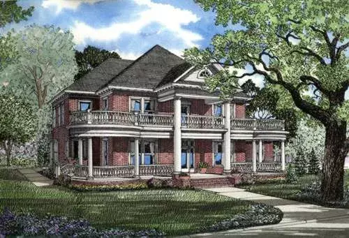 Southern house plans 12-187 - front exterior, 3,556 sq ft, 3 bed, 3 bath house plans | Monster House Plans