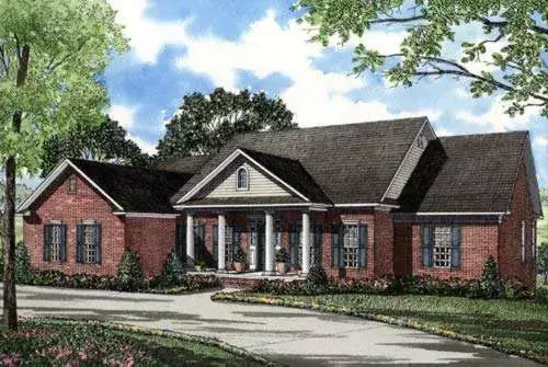 Southern house plans 12-189 - front exterior, 3,485 sq ft, 3 bed, 3 bath house plans | Monster House Plans