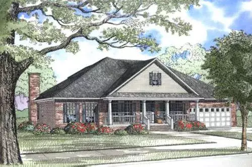 Southern house plans 12-192 - front exterior, 3,566 sq ft, 5 bed, 3 bath house plans | Monster House Plans