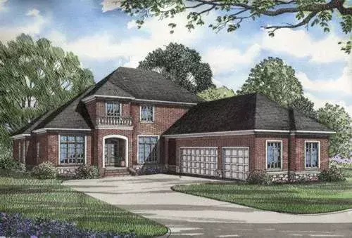 Southern house plans 12-201 - front exterior, 3,203 sq ft, 4 bed, 3 bath house plans | Monster House Plans