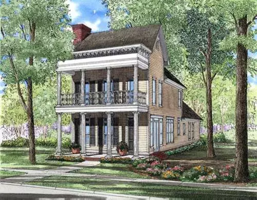 Southern house plans 12-207 - front exterior, 2,177 sq ft, 3 bed, 2 bath house plans | Monster House Plans