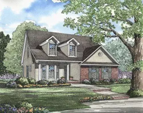 Country house plans 12-212 - front exterior, 1,897 sq ft, 3 bed, 2 bath house plans | Monster House Plans