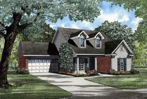 Southern house plans 12-227 - front exterior, 1,425 sq ft, 3 bed, 2 bath house plans | Monster House Plans