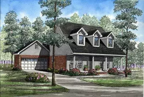Southern house plans 12-230 - front exterior, 1,541 sq ft, 3 bed, 2 bath house plans | Monster House Plans