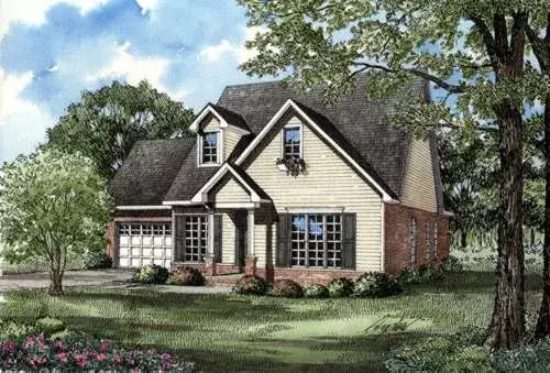 Traditional house plans 12-231 - front exterior, 1,771 sq ft, 3 bed, 2 bath house plans | Monster House Plans