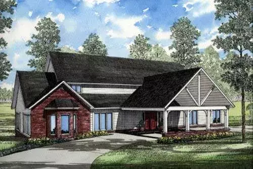 Contemporary house plans 12-232 - front exterior, 6,541 sq ft, 6 bed, 6 bath house plans | Monster House Plans