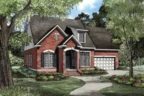 Traditional house plans 12-237 - front exterior, 1,684 sq ft, 3 bed, 2 bath house plans | Monster House Plans