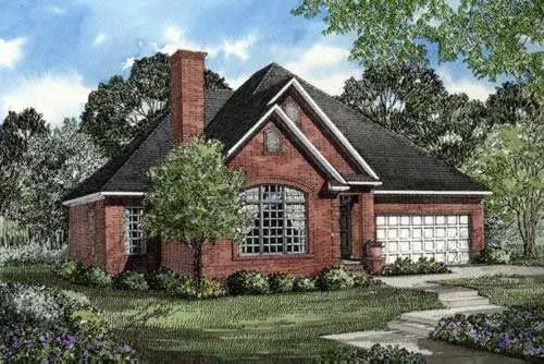 Traditional house plans 12-238 - front exterior, 1,654 sq ft, 3 bed, 2 bath house plans | Monster House Plans