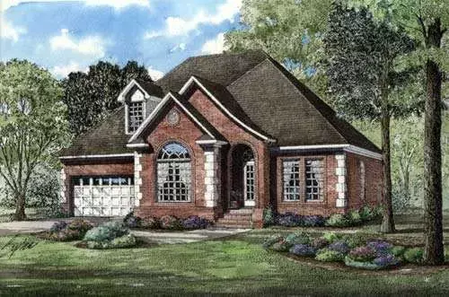 European house plans 12-240 - front exterior, 1,797 sq ft, 3 bed, 2 bath house plans | Monster House Plans
