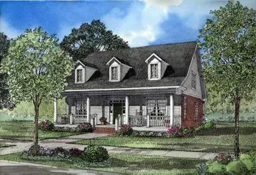 Southern house plans 12-242 - front exterior, 2,323 sq ft, 3 bed, 3 bath house plans | Monster House Plans