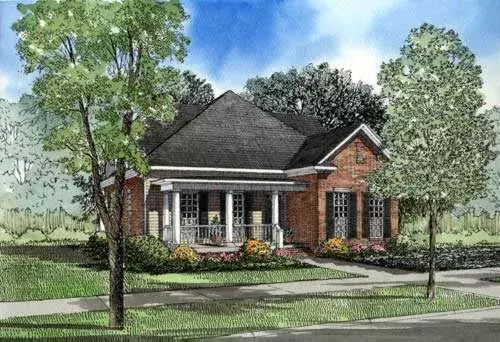 Southern house plans 12-243 - front exterior, 2,252 sq ft, 4 bed, 3 bath house plans | Monster House Plans