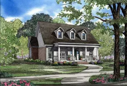 Southern house plans 12-247 - front exterior, 1,832 sq ft, 3 bed, 2 bath house plans | Monster House Plans