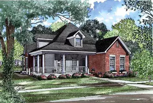 Country house plans 12-256 - front exterior, 1,845 sq ft, 3 bed, 2 bath house plans | Monster House Plans