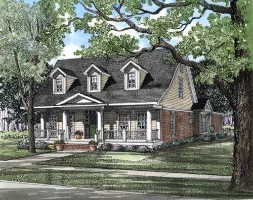 Southern house plans 12-273 - front exterior, 2,286 sq ft, 4 bed, 3 bath house plans | Monster House Plans