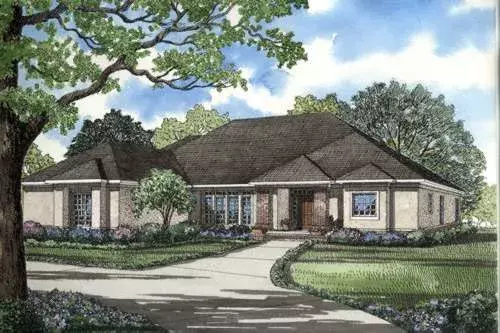 Traditional house plans 12-274 - front exterior, 2,951 sq ft, 4 bed, 3 bath house plans | Monster House Plans