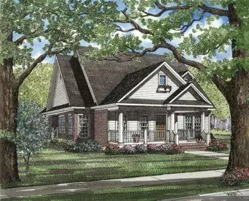 Southern house plans 12-279 - front exterior, 1,966 sq ft, 3 bed, 2 bath house plans | Monster House Plans