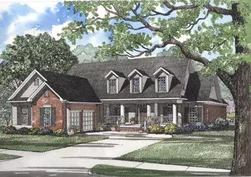 Southern house plans 12-282 - front exterior, 2,777 sq ft, 4 bed, 2 bath house plans | Monster House Plans