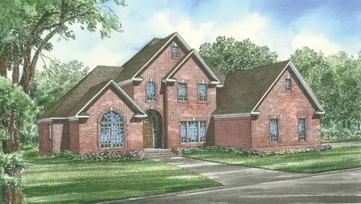 Traditional house plans 12-289 - front exterior, 3,108 sq ft, 3 bed, 2 bath house plans | Monster House Plans