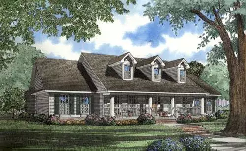 Southern house plans 12-295 - front exterior, 2,388 sq ft, 4 bed, 2 bath house plans | Monster House Plans