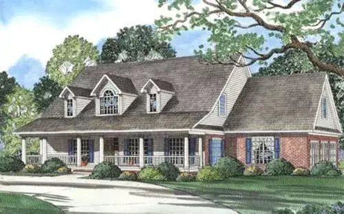 Southern house plans 12-297 - front exterior, 3,179 sq ft, 4 bed, 3 bath house plans | Monster House Plans