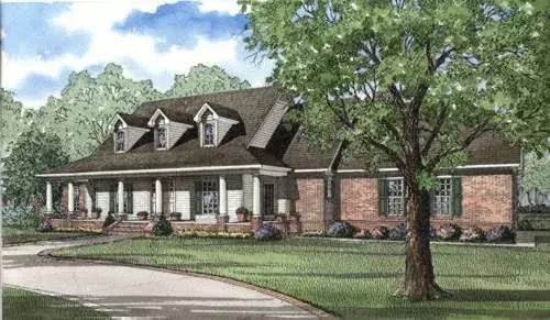 Southern house plans 12-301 - front exterior, 3,195 sq ft, 4 bed, 3 bath house plans | Monster House Plans