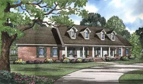 Country house plans 12-302 - front exterior, 3,217 sq ft, 4 bed, 4 bath house plans | Monster House Plans
