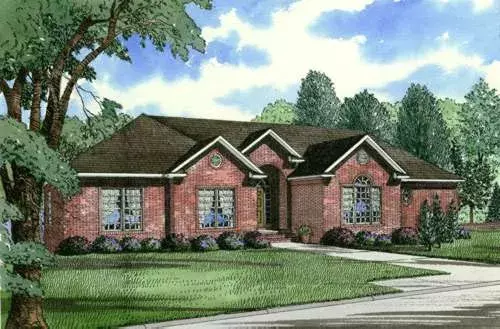 Traditional house plans 12-312 - front exterior, 3,052 sq ft, 4 bed, 3 bath house plans | Monster House Plans