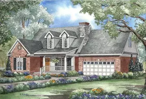 Southern house plans 12-313 - front exterior, 1,777 sq ft, 3 bed, 2 bath house plans | Monster House Plans