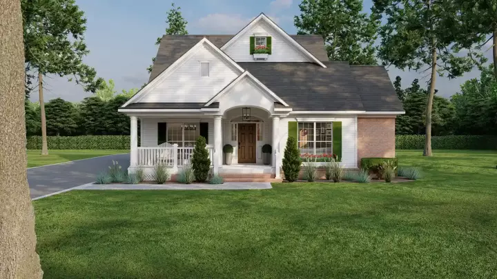 Southern house plans 12-314 - front exterior, 2,146 sq ft, 3 bed, 2 bath house plans | Monster House Plans