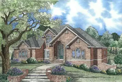 European house plans 12-325 - front exterior, 3,947 sq ft, 4 bed, 4 bath house plans | Monster House Plans
