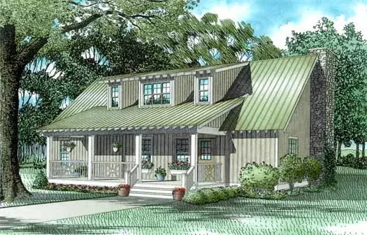 Country house plans 12-339 - front exterior, 1,970 sq ft, 4 bed, 4 bath house plans | Monster House Plans