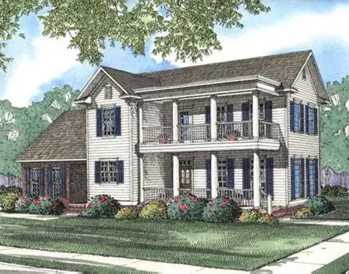 Southern house plans 12-365 - front exterior, 1,701 sq ft, 4 bed, 2 bath house plans | Monster House Plans