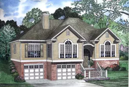 European house plans 12-392 - front exterior, 1,764 sq ft, 3 bed, 2 bath house plans | Monster House Plans