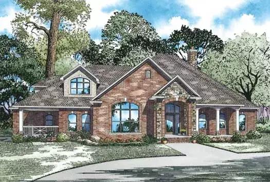 European house plans 12-409 - front exterior, 3,354 sq ft, 4 bed, 4 bath house plans | Monster House Plans